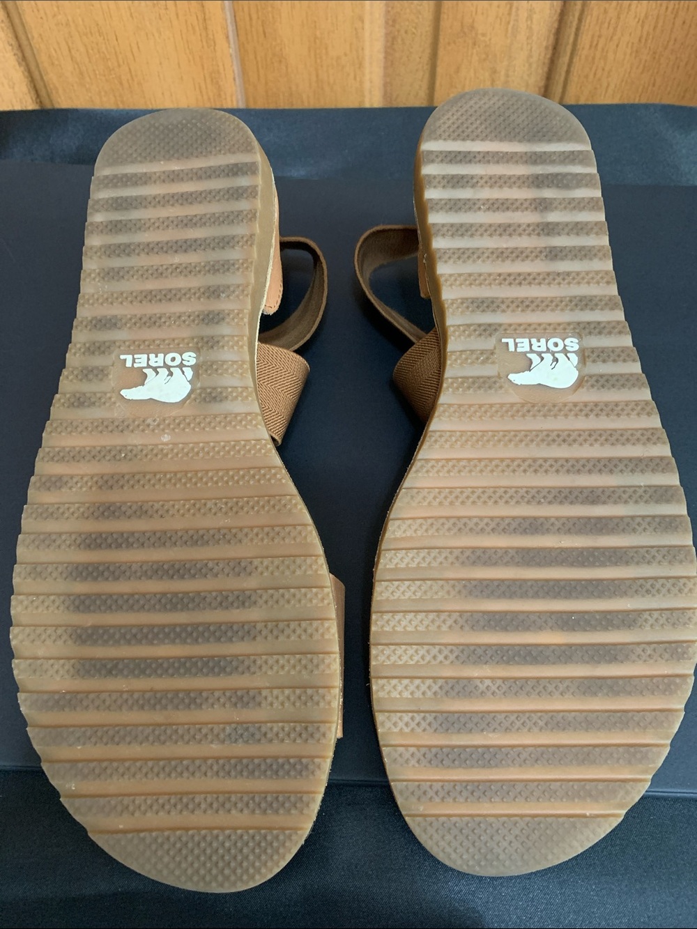 Sorel Ella Sandal in camel brown size 7.5 - Picture 7 of 8